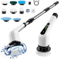 Electric Rotating Cleaning Brush, Cordless Home Cleaning Brush, 3 Adjustable Sizes, Suitable for Bathroom, Shower, Bathtub, Etc.