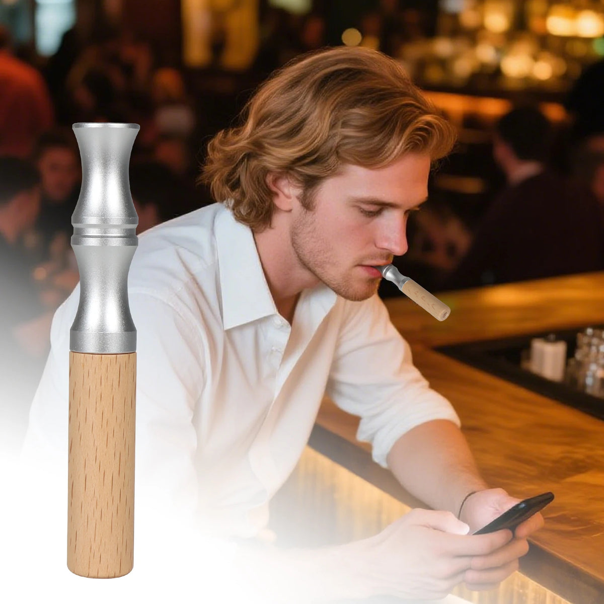 Quit Smoking Premium Nicotine-Free Aromatherapy Inhaler Stick with Custom Logo -Natural Wooden Aromatherapy Inhaler