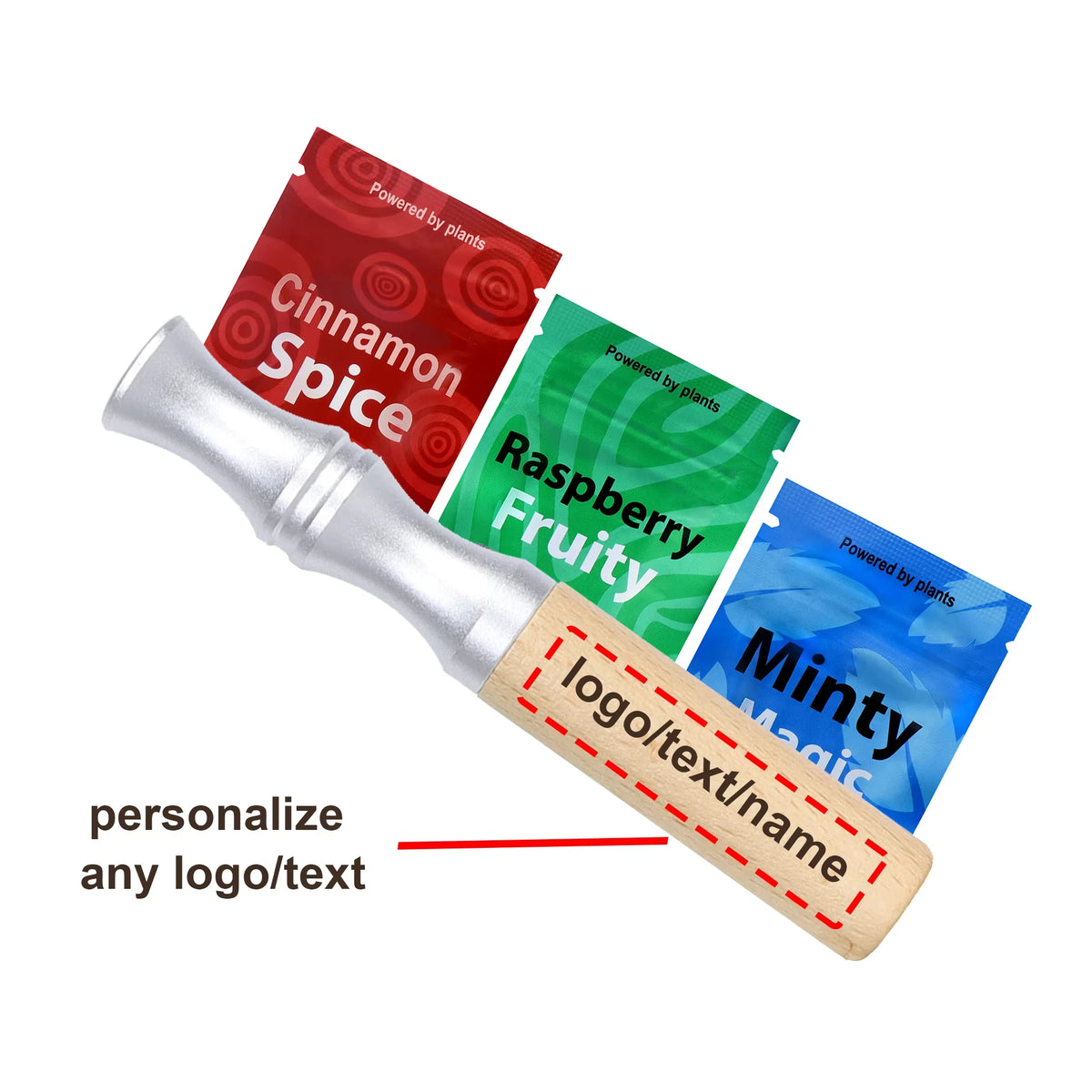 Quit Smoking Premium Nicotine-Free Aromatherapy Inhaler Stick with Custom Logo -Natural Wooden Aromatherapy Inhaler