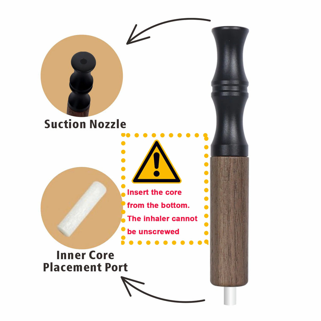 Quit Smoking Premium Nicotine-Free Aromatherapy Inhaler Stick with Custom Logo -Natural Wooden Aromatherapy Inhaler